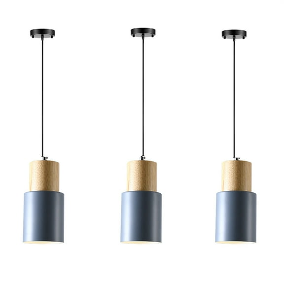 JLOWCO Set of 3 Single Pendant Lights Kitchen Island,farmhouse 3 Light Pendant Over Sink Lighting Fixtures Kitchen,Kitchen Pendant Lighting Over Island Gray (LED Bulb Include)