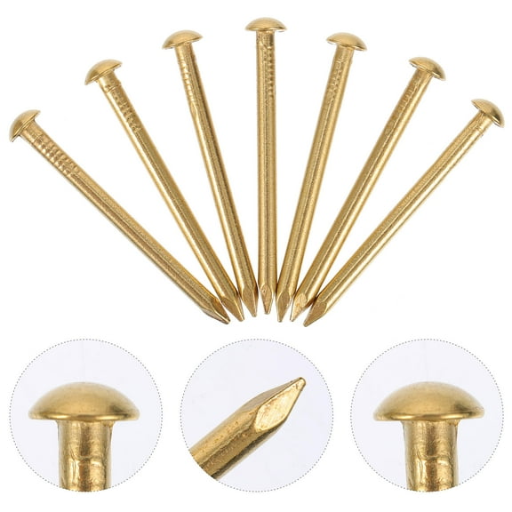 DRAFIDEEP Nail Supplies Copper Nails Golden 1 Pack 4X2.8CM