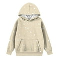 thumbnail image 4 of Kids Hooded Sweatshirt with Playful Dot Print Cozy Pullover Long Sleeve Casual Top for Boys and Girls Youth Hoodie, 4 of 4