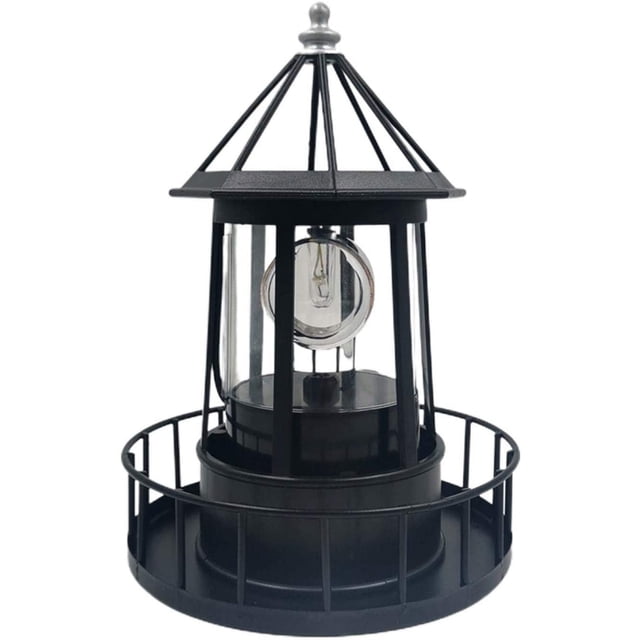 Solar LED Rotating Lighthouse Light,Waterproof LED Solar Garden Lights,Automatically Illuminate at Night and Auto 360° Rotation,for Courtyards, Lawns,Balconies, Etc