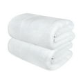 thumbnail image 2 of White Classic Luxury White Bath Towels - Large 30x56 Inch, 100% Cotton American Linen Big White Towels, 2-Pack Bathroom Sheets | Set of 2, White, 2 of 6