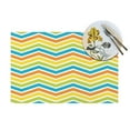 thumbnail image 4 of LNWH Colorful Stripes Lines Pattern Placemats, 6 PCS Heat Resistant Washable PVC Table Mats, 18"x12", 4 of 6