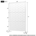 thumbnail image 2 of Lirago Rhomb Decorative Screen White 76"H x 47.2"L x 15.9"W, 2 of 6