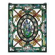 Dragonfly Floral Window