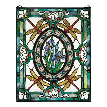 Dragonfly Floral Window