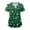 Dark Green, variant on St Patricks Day Scrub Tops for Women Short Sleeve V Neck Scrubs Lucky Shamrock Print Plus Size Medical Uniform Shirts (Dark Green, XXL)