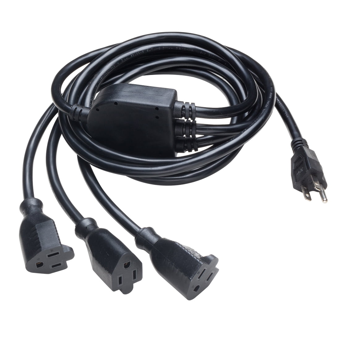 3.3 ft 14 AWG 1to3 Power Extension Cord Cable Strip Outlet Saver UL