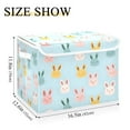 thumbnail image 5 of Yayeee Collapsible Cube Storage Bin with Lid Fabric Closet Decorative Basket with Handles, Cute Rabbits, 5 of 7