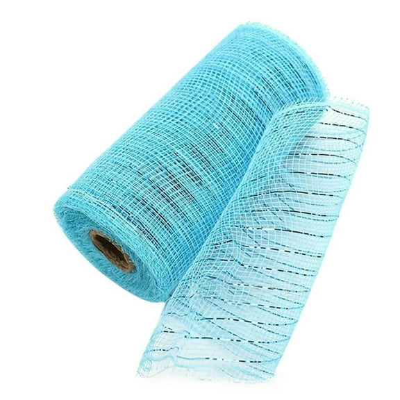 1PC Mesh Wide Deco Poly Decorative Mesh Ribbon Wrapping Ribbon for Home Door Wreath Decoration DIY Crafts Making, 10 Inches x 10 Yards