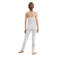thumbnail image 2 of Haitryli Kids Girls Sleeveless Full Length Camisole Tank Unitard Gymnastics Dance Jumpsuit One Piece Outfits White 6, 2 of 5