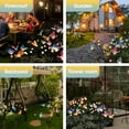 thumbnail image 6 of HOUSE DAY Solar Lights Outdoor,4 Pack Butterfly Wind Solar Stake Lights, Wind Dance Solar Pathway Lights, 16 Solar Butterfly, 32 Warm White LED Beads, 6 of 8