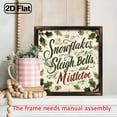 thumbnail image 6 of One Piece - Christmas Decorative Wooden Sign with Snowflakes, Sleigh Bells and Mistletoe in Modern Style Desktop Plaque for Home Office Dcor Versatile Holiday Wall Art to Create Festive Atmosphere, 6 of 8