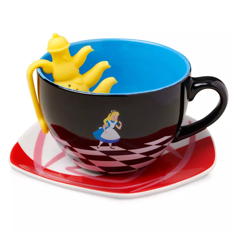 Disney Alice in Wonderland Mug, Saucer and Tea Infuser Set