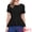 Black, variant on Women's Round Neck Elegant Peplum Tops L Black