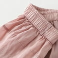 thumbnail image 3 of up to 60% off Gifts Usmixi Womens Loose Trousers Casual Elastic Waist Pleated Wide Leg Straight Long Pants Lightweight Cotton Linen Double Layer Pocket Pants Pink l, 3 of 6