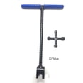 thumbnail image 2 of T-Type Water Meter Key Wrench, Heavy Duty Threaded Steel Water Valve Shutoff Tool, Includes 4-Way Ut, 2 of 5