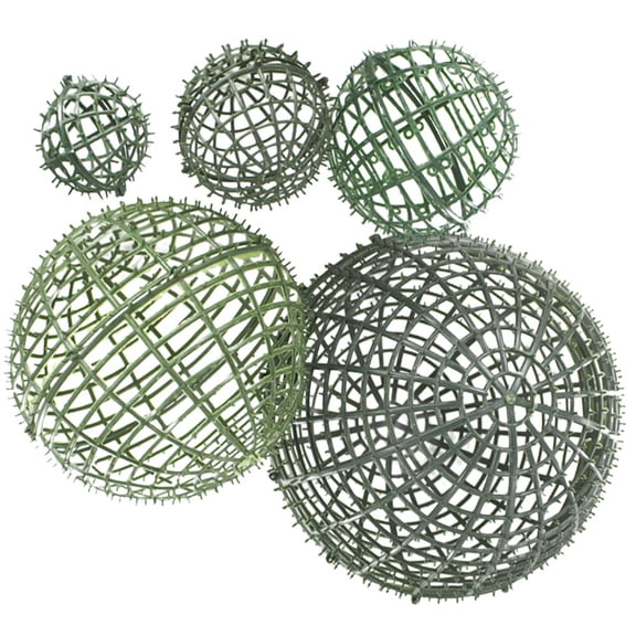 BESTOYARD 5Pcs Sturdy Plastic Plant Rack Green Decorative Topiary Cage for Flower Display