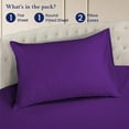 thumbnail image 4 of 500-TC Egyptian Cotton California King Round Bed Sheet Set – Fits 96" Diameter Mattress, 19-24" Deep Pocket – Solid Purple, California King 96" Diameter, 4 of 6