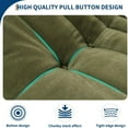 thumbnail image 6 of Tzou Set of 2 Modular Sectional Sofa – Memory Foam Loveseat, Deep Seat Upholstered Bean Bag Couch for Apartments, Living Room & Bedroom – Pet-Friendly Suede Fabric, Compact & Easy Assembly(Green), 6 of 8