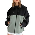 thumbnail image 2 of Hooded Rain Jacket Women, Lightweight Hiking Shell, Windproof Mountain Coat Green S , Jacket, 2 of 5
