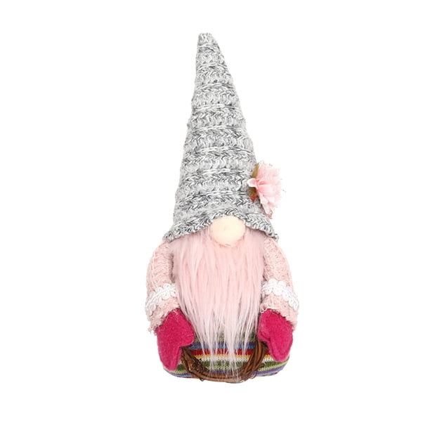 Xihbxyly Adorno de Gnomo Navideño, Colgante de Rudolph de Ratán Hecho a Mano, Muñeco Enano Festivo Sin Rostro, Decoración Acogedora para El Hogar, Ideal para Árbol o Chimenea, Tamaño 20 X 11 X 7 Cm