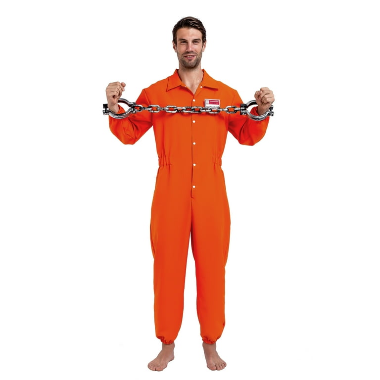 JOYIN Orange Prisoner Costume Prisoner Jumpsuit with Name Tag for Halloween Costume Role Playing Party Cosplay Outfits Walmart