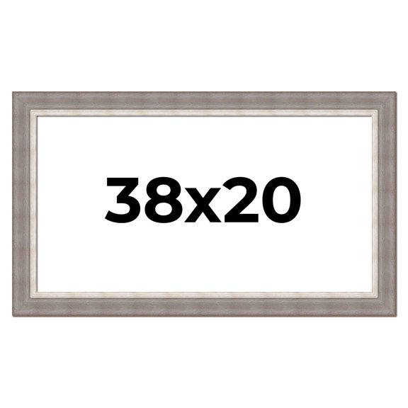 38x20 Frame Grey Real Wood Picture Frame Width 2.75 Inches | Interior Frame Depth 0.5 Inches |