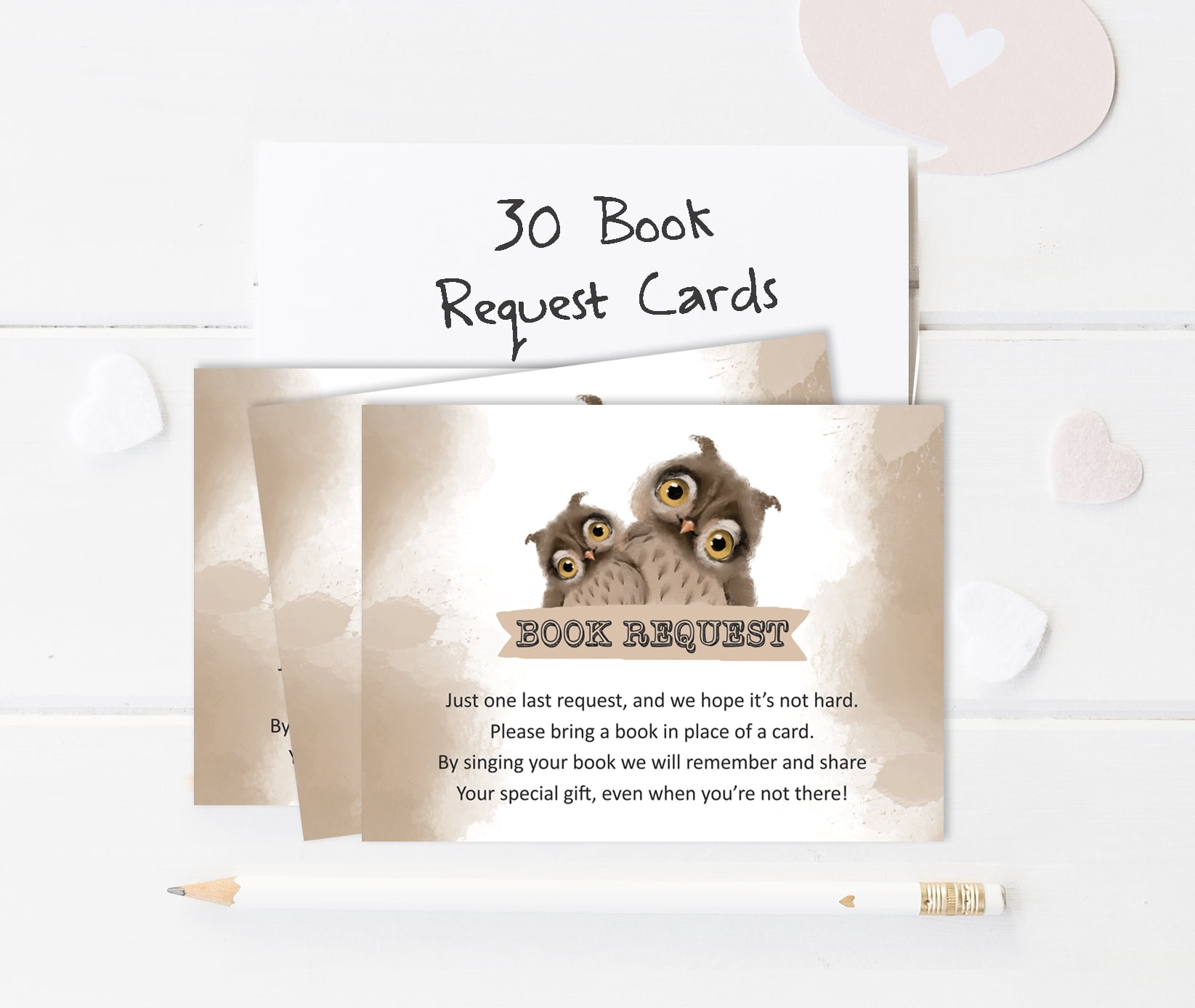 Inkdotpot 30 Books For Baby Shower Request Cards Bring A Book Instead Of A Card Owl Bird Baby Shower Invitations Inserts Games