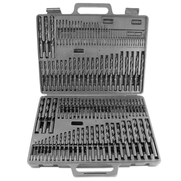 115 Piece High Speed Steel Drill Bit Set Metalworking Tools