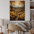 thumbnail image 2 of Designart "Gold Autumn Countryside Harvest art painting III" Landscape & Nature Print on Natural Pine Wood, 2 of 5