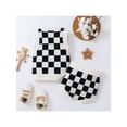 thumbnail image 3 of Franhais Baby Girls Boys Knitted Outfits Checkerboard Print Sleeveless Tank Tops and Elastic Casual Drawstring Shorts Set, 3 of 9