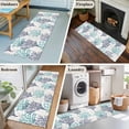 thumbnail image 5 of 2'x6' Rug Runners for Hallways Kitchen, Teal Blue Grey Coral Coastal Non Slip Entryway Beside Floor Carpet Runner, Summer Beach Seaside Nautical Washable Laundry Room Bedroom Throw Rugs Mat, 5 of 8