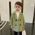thumbnail image 5 of Plebaso Toddler Baby Boys Girls Trench Coat Lapel Solid Color Long Sleeve Button Windproof Jacket with Pockets, 5 of 5