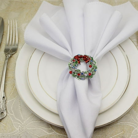 

Christmas Decorations Napkin Napkin Decoration Ring Christmas Party Creative Garland Storage Silver Home Decor for Xmas Indoor Décor Party Favors