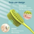 thumbnail image 2 of Cepillo de baño para espalda y cuerpo, mango largo de silicona - Cepillo de ducha de doble cara con cerdas ultra suaves - Accesorios de baño para masaje de espalda para hombres y mujeres, 2 of 8