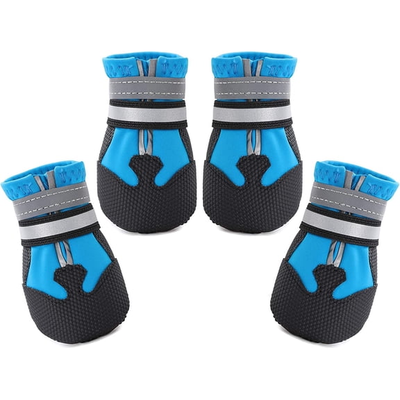 Water-Resistant Dog Boots for Medium Large Dogs,Non-Slip Dog Shoes for Winter Snow,Lightweight Paw Protector for Cold Pavement,Soft Dog Booties for Outdoor Walking Indoor Hardfloors-S