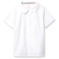 thumbnail image 2 of French Toast Blouse Moderne à Manches Courtes pour Filles Tout-Petits, Col Peter Pan, Blanc, 4T, 2 of 2