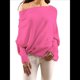 thumbnail image 1 of Suéteres de Otoño para Mujer 2025, Informales, de Larga de Murciélago, Holgados, con Hombros Descubiertos, de Punto, Tops Tipo Jersey Rosa un Tamaño, 1 of 7