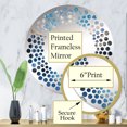 thumbnail image 3 of Designart "Fantastical Waterfalls of Gravity" Waterfall Polka Dot Round Wall Mirror - Landscapes Oval Printed Decorative Mirror - Multiple Color Options, 3 of 5