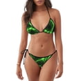 thumbnail image 1 of Balery Green Lightning Pijama Estampado Bikini de Dos Piezas para Mujer - Conjunto de Bikini Ajustable Sexy y Cómodo para Playa, 1 of 6