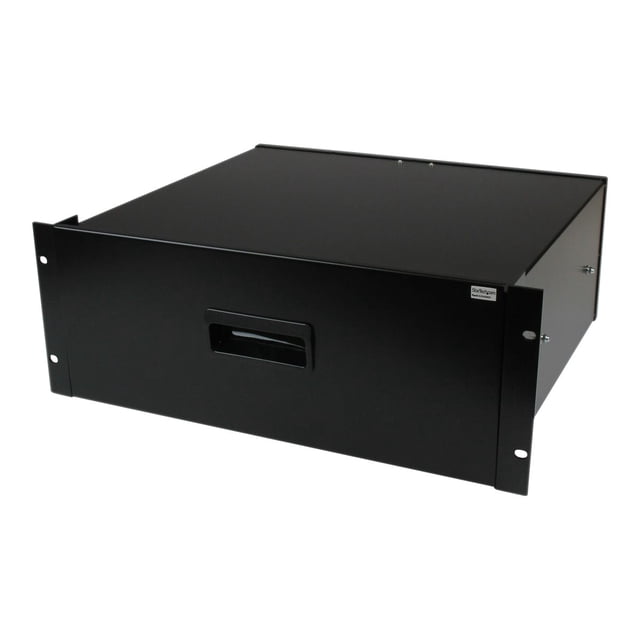 StarTech.com 4U Black Steel Storage Drawer for 19in Racks and Cabinets - Rack storage drawer - 4U - 4UDRAWER - Rack storage drawer - 4U - for P/N: CABSCRWS1224, RK2537BKM, RK3236BKF, RK4236BKB, RK4242BK24, RK4242BK30, RKQMCAB12V2
