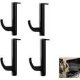 thumbnail image 1 of Gancho adhesivo para auriculares, paquete de 4 ganchos para auriculares, gancho para auriculares, soporte para monitor, soporte para auriculares para juegos, color negro, 1 of 5