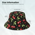 thumbnail image 6 of Bingfone Sweet Red Cherry Bucket Hat For Men Women,Packable Reversible Printed Sun Hats,Fisherman Outdoor Travel Hiking Beach Caps, 6 of 9