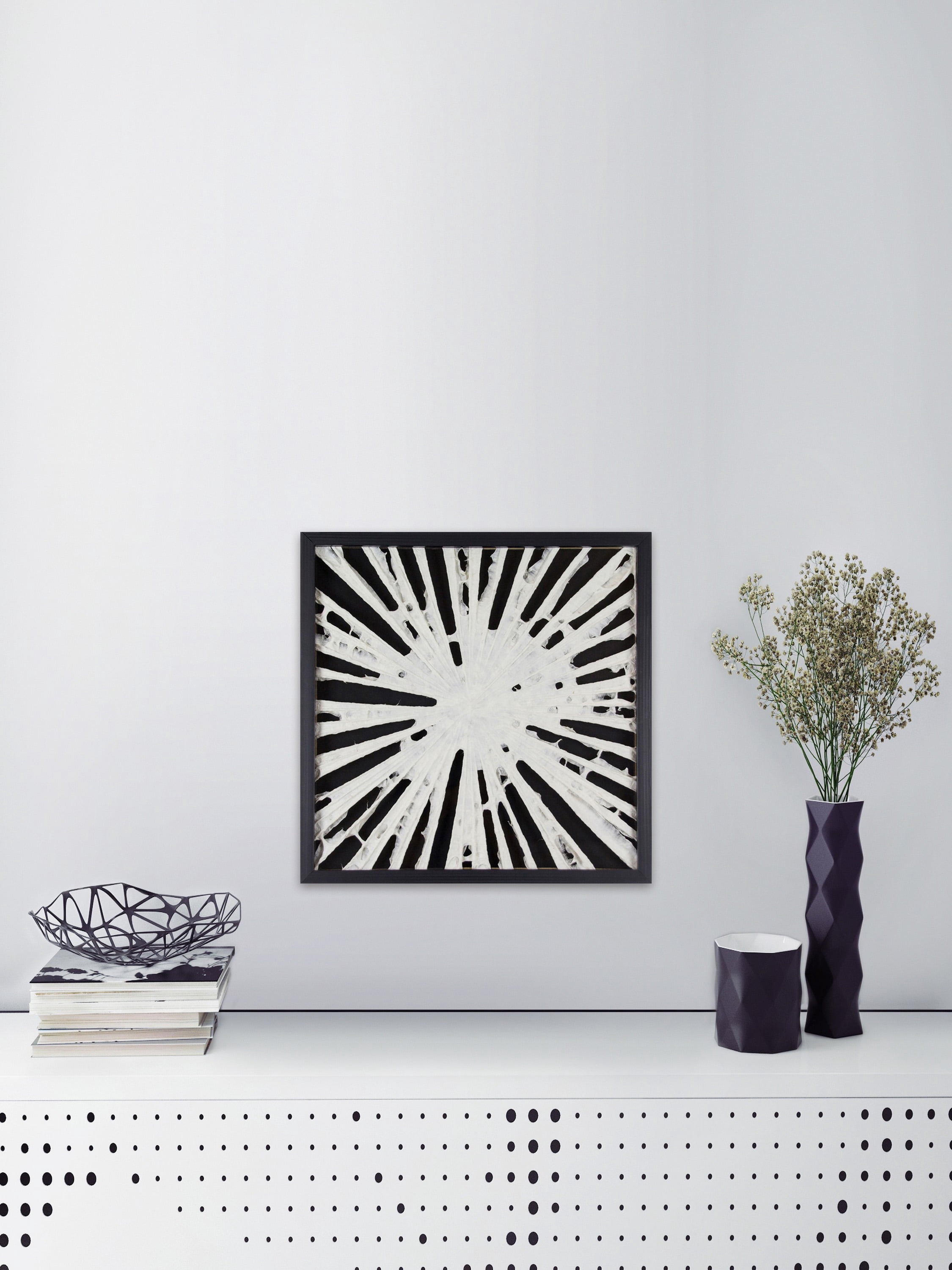 White Burst Paper Art