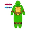 thumbnail image 2 of Teenage Mutant Ninja Turtles Donatello Raphael Leonardo Zip Up Costume Coverall and Reversible Masks Adult, 2 of 5