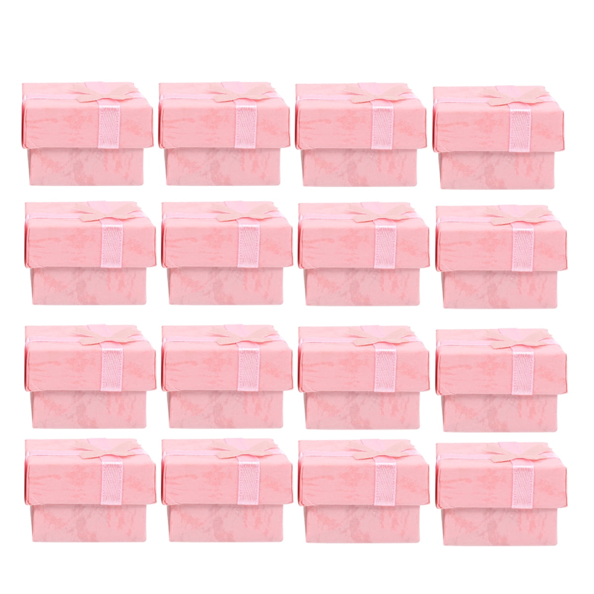 24pcs Cube Ring Earrings Jewelry Gift Box for Weddings Birthdays Assorted Colors 