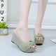 thumbnail image 1 of Zapatos de plataforma de cuña de verano para mujer, zapatillas de tacón alto con plataforma para pies Wmkox8yii hj789, 1 of 7