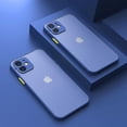 thumbnail image 1 of Shockproof Armor Matte Phone Case For iPhone 11 12 13 14 15 Pro Max X XR XS 7 8 Plus SE Mini Silicone Bumper Clear Hard PC Cover Blue For iPhone 11Pro Max, 1 of 6