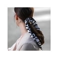 thumbnail image 3 of INSPIRE CHIC 2Pcs 50cm Women Animal Leopard Floral Print Square Kerchief Neck Scarf Black Zebrass&Black Zebrass, 3 of 7