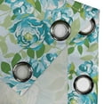 thumbnail image 4 of Ambesonne Garden Scene Grommet Curtain, Peonies and Greenery, 50"x72", Pale Azure Blue Green, 4 of 5